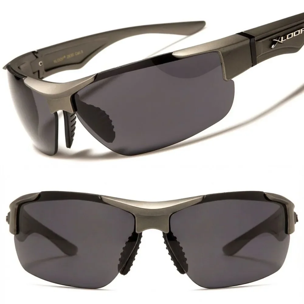 Athletic Sporty Goggles Golf Cycling Running Baseball Sunglasses Gray